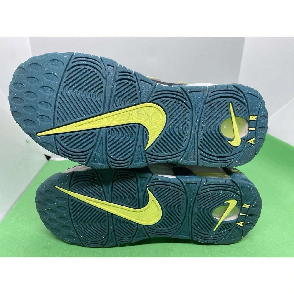 Nike Air More Uptempo Mid Black Geode Teal 2023 Kids Sz 4.5Y DZ2809-001